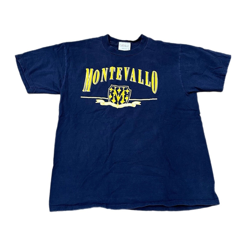 Vintage Montevallo Shirt Mens XL University Alabama College 90s Blue Cotton